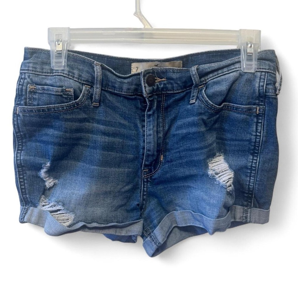 Hollister Jean Shorts Distressed High Rise